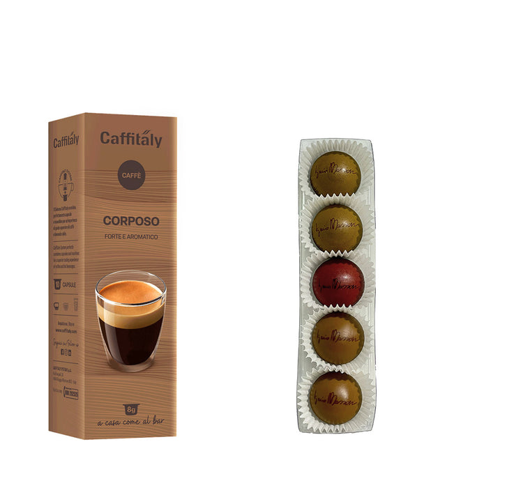 Praline box trasparente 5pz + Corposo