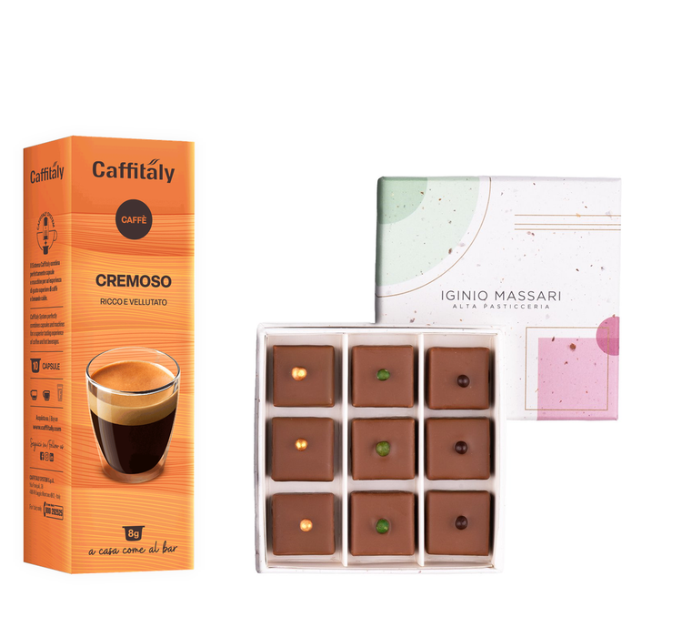 Praline box trasparente 9pz + Cremoso